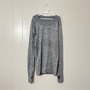 Lululemon Womens Swiftly Tech Running Shirt Gray Long Sleeve Size 4